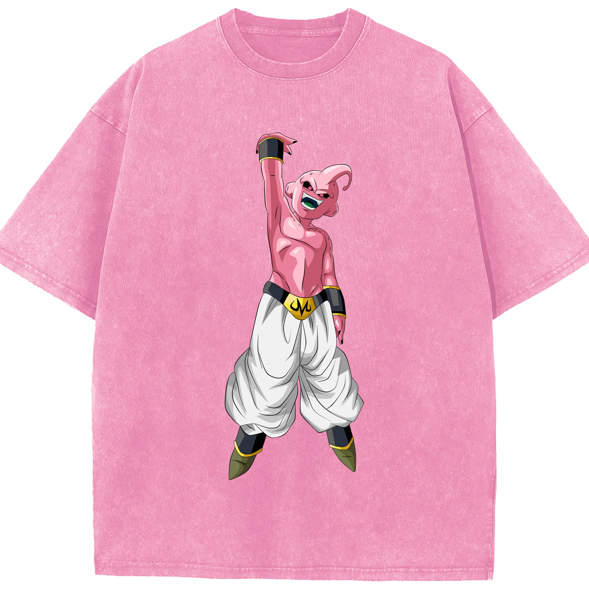 ドラゴンボール 魔人ブウ DRAGON BALL Majin Buu 綿100% ヴィンテージ風 半袖Tシャツ（フロントプリント）